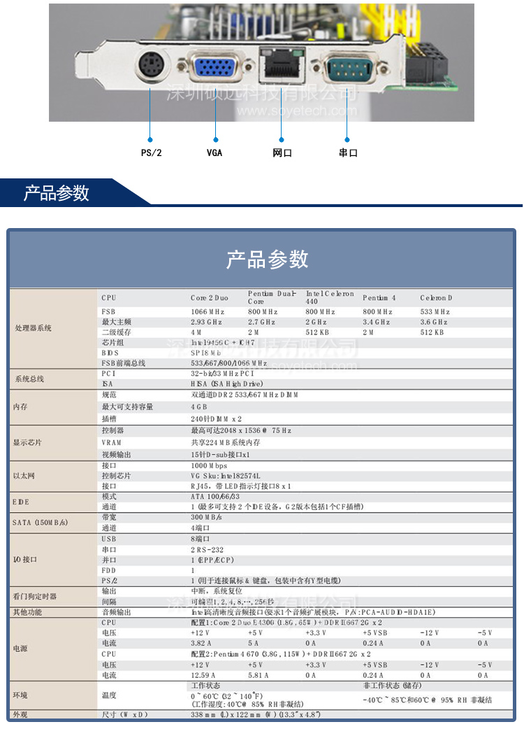 研華PCA-6010VG工控主板 LGA775 Intel? Core? 2 Duo單板電腦，帶雙千兆和DVI接口