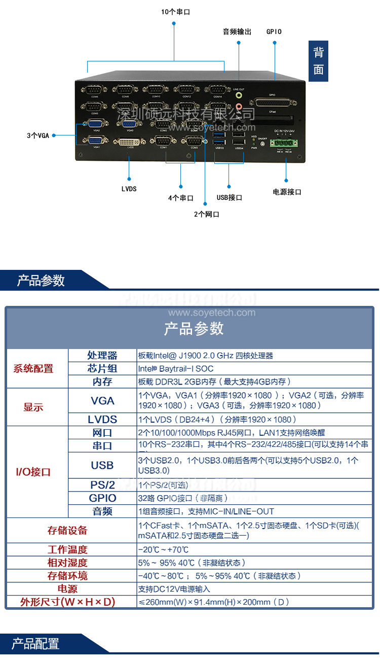研祥低功耗無(wú)風(fēng)扇嵌入式整機(jī)ERC-1004B