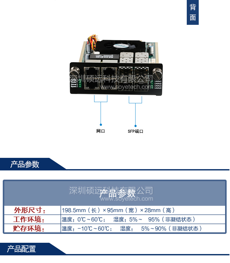 研祥四電口+四光口千兆網(wǎng)絡(luò)模塊，帶2組BYPASSENM-4824ES