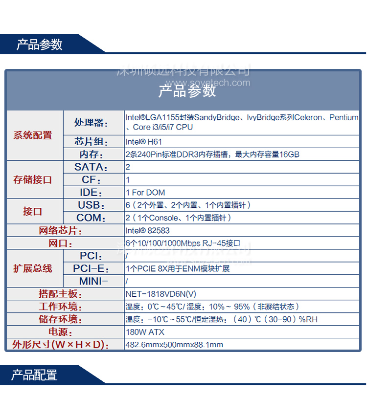 研祥2U主流網(wǎng)絡(luò)應(yīng)用平臺，H61芯片 NPC-8218