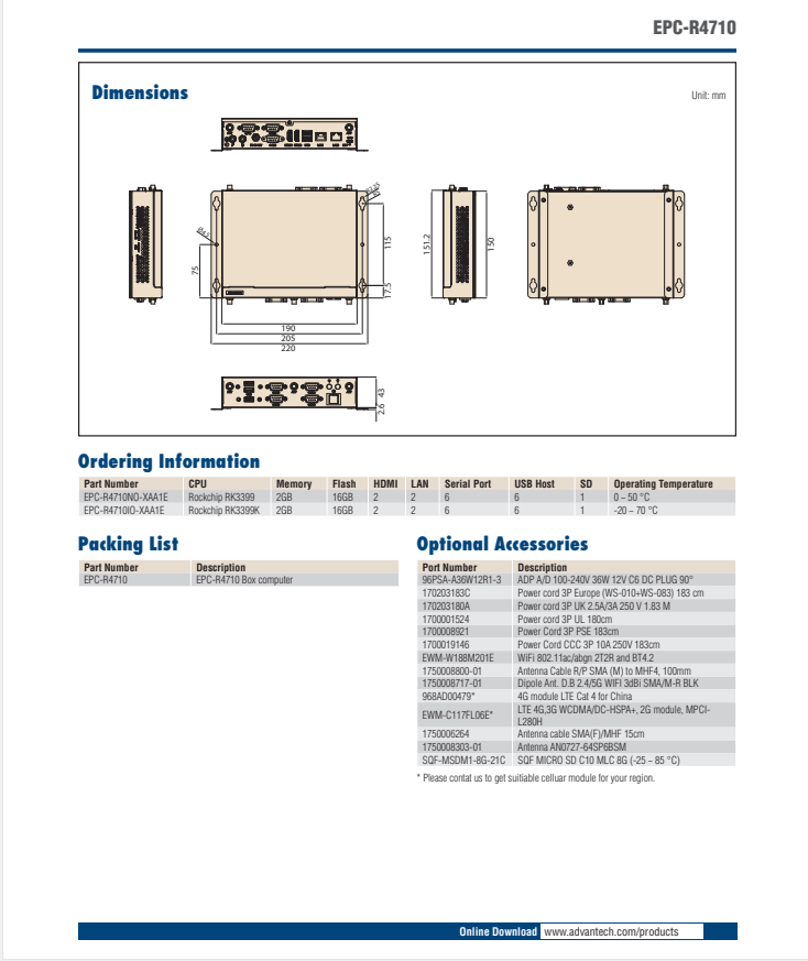 研華EPC-R4710 Rockchip RK3399 嵌入式工控機(jī)，