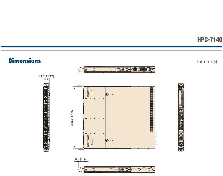 研華HPC-7140 1U 機(jī)架式服務(wù)器機(jī)箱，適用于 MicroATX/ATX 服務(wù)器主板，支持4個(gè)3.5"熱插拔盤位，1個(gè)全長(zhǎng)/半長(zhǎng)PCI-E x16擴(kuò)展插槽