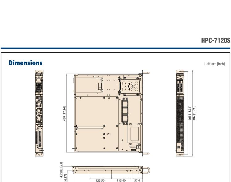 研華HPC-7120S 1U 上架式服務(wù)器短機(jī)箱，適用Micro ATX/ATX 服務(wù)器主板，支持1*全高/半長(zhǎng)PCIe x16擴(kuò)展插槽