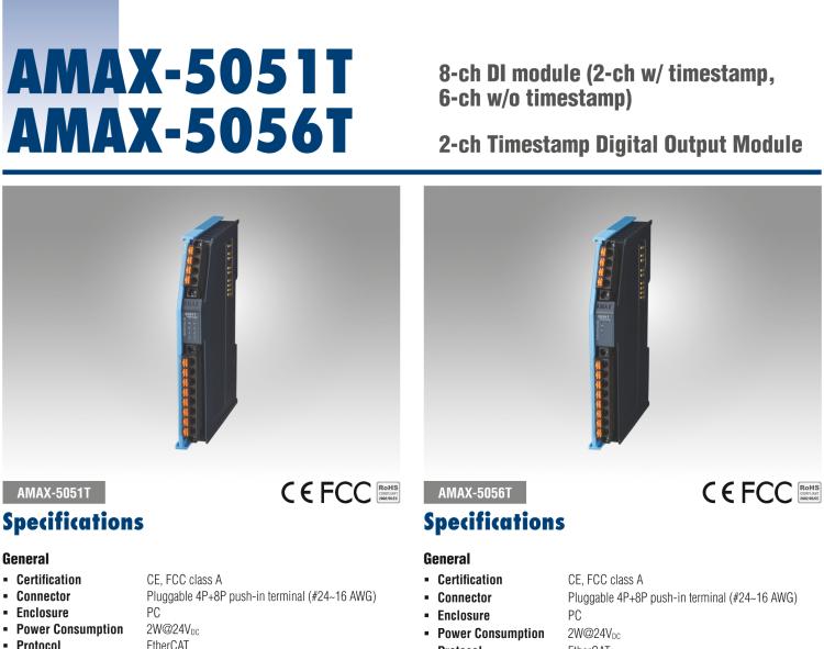 研華AMAX-5056T 2路帶時間戳數(shù)字量輸出模塊，0.3A 漏型（插片式）