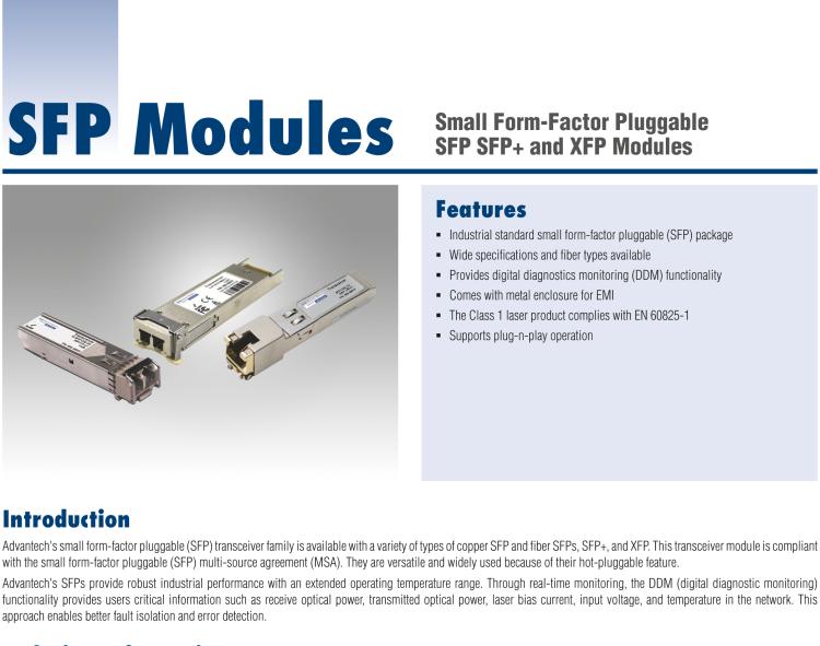 研華SFP-GSM-30K IE-SFP/1250-ED，單模1310/ PLUS-LC 30km（也被稱為BB-808-38203)