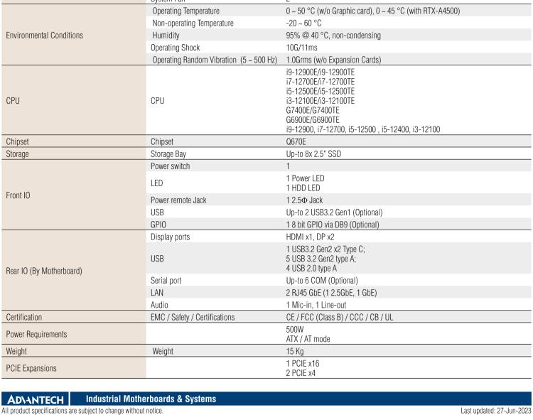 研華EPC-B3588 適配Intel 第12代 Core i 系列處理器，搭載Q670E芯片組?？纱钆銷VIDIA? RTX-A4500顯卡。3U高度，提供高端圖像處理應(yīng)用的解決方案。