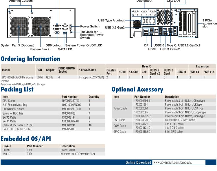 研華EPC-B3588 適配Intel 第12代 Core i 系列處理器，搭載Q670E芯片組?？纱钆銷VIDIA? RTX-A4500顯卡。3U高度，提供高端圖像處理應(yīng)用的解決方案。