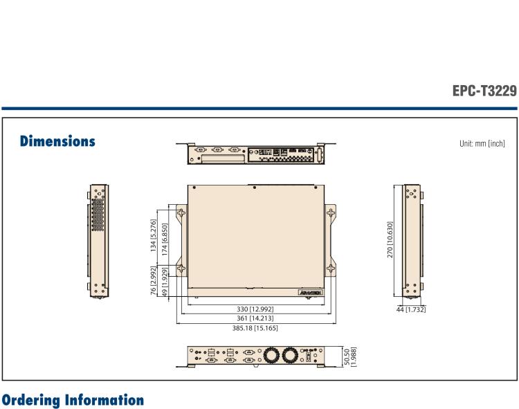研華EPC-T3229 適配AMD V2748 處理器。擁有1個(gè)全高PCIe擴(kuò)展位，1U高度，支持上架。適用于邊緣AI等行業(yè)。