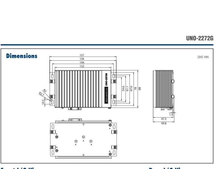 研華UNO-2272G 袖珍型嵌入式工控機(jī)，搭配Intel? Atom?處理器，1 x GbE, 2 x mPCIe, VGA/HDMI