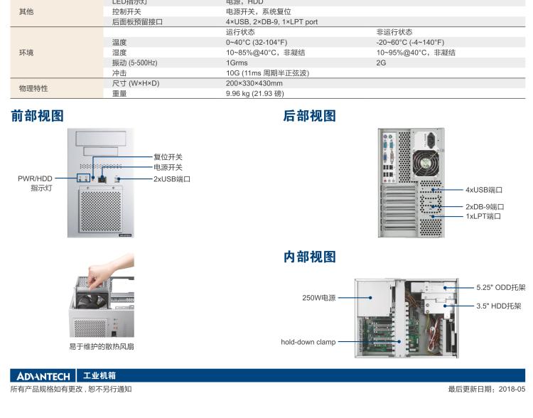 研華IPC-900 經(jīng)典款壁掛式機箱，支持ATX/uATX母板