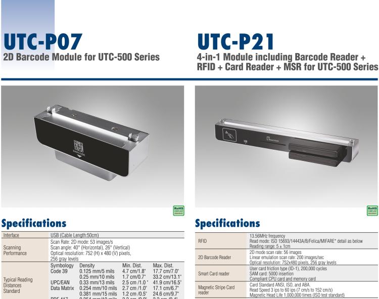 研華UTC-P01 5M 攝像頭模組，適用于 UTC-515/520/532 系列