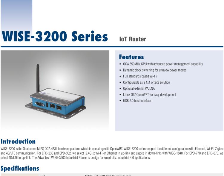 研華WISE-3240 研華EPD電子紙專用工業(yè)網(wǎng)關(guān)，以太網(wǎng)、 WIFI（AP）、Zigbee，專為智能城市、工業(yè)4.1應(yīng)用而設(shè)計。