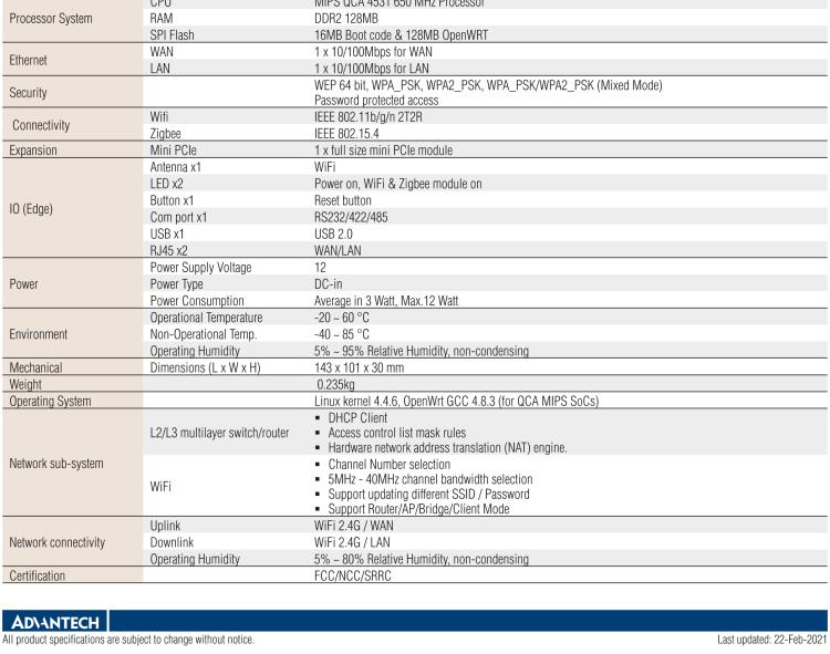 研華WISE-3220 研華EPD電子紙專用工業(yè)網(wǎng)關(guān)，以太網(wǎng)、 WIFI（AP），專為智能城市、工業(yè)4.0應(yīng)用而設(shè)計(jì)。