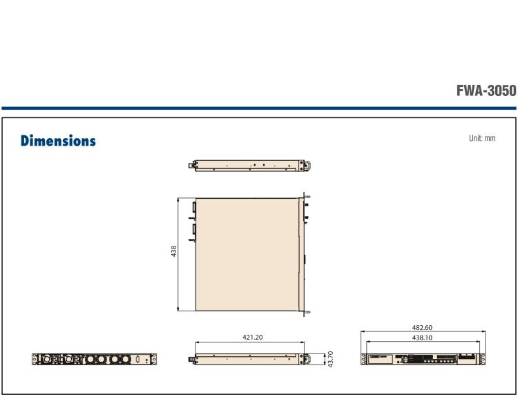 研華FWA-3050 基于Intel?Xeon D-2100系列處理器，用于uCPE和下一代防火墻的遠(yuǎn)程可管理1U網(wǎng)絡(luò)應(yīng)用平臺(tái)