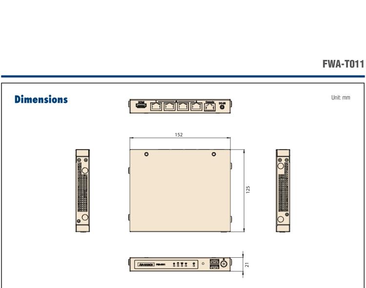 研華FWA-T011 基于Intel? Celeron? N3350/J3455 入門(mén)級(jí)SD-WAN，安全網(wǎng)關(guān)微型網(wǎng)絡(luò)應(yīng)用平臺(tái)