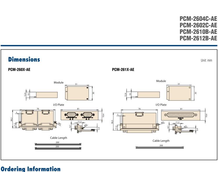 研華PCM-2612B 非隔離RS-422/485，4端口，DB9，PCIe I/F