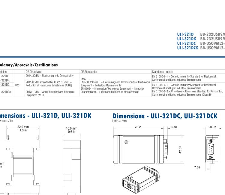 研華BB-232USB9M-LS ULI-321DK USB 2.0到RS-232轉(zhuǎn)換器，DB9公頭 端口號(hào)鎖定
